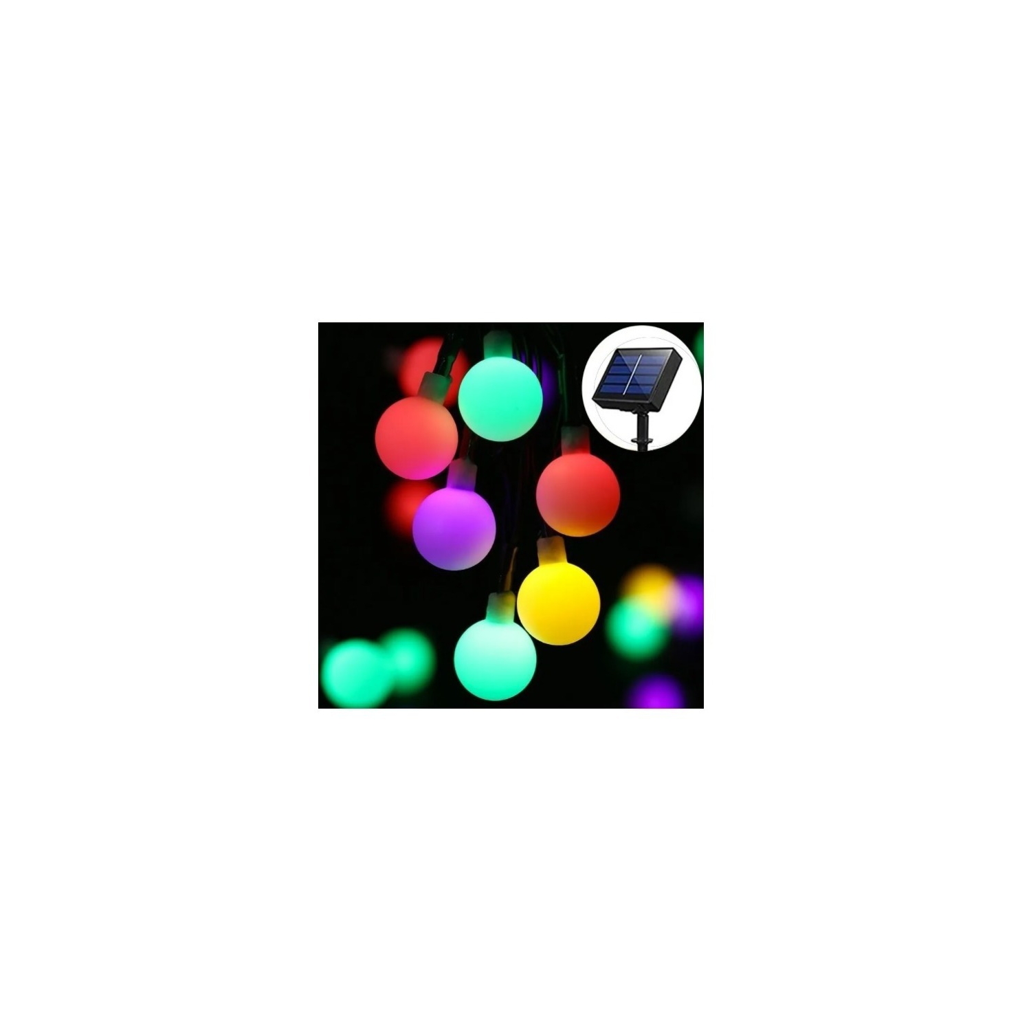 Foto 3 pulgar | Luces Solares con Forma de Esfera Led Multicolor 6 m de Largo - Venta Internacional