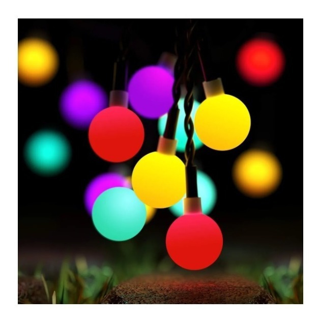 Foto 4 pulgar | Luces Solares con Forma de Esfera Led Multicolor 6 m de Largo - Venta Internacional