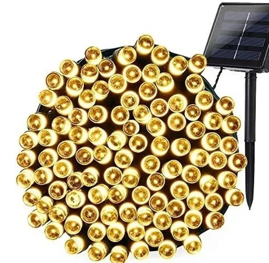 Foto 4 pulgar | Luces Solares Navideñas Guirnalda 30 M 300 Led Amarillas - Venta Internacional