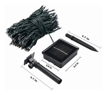 Foto 4 | Luces Navideñas Solares Guirnalda X5 de 10 Metros 100 Led - Venta Internacional