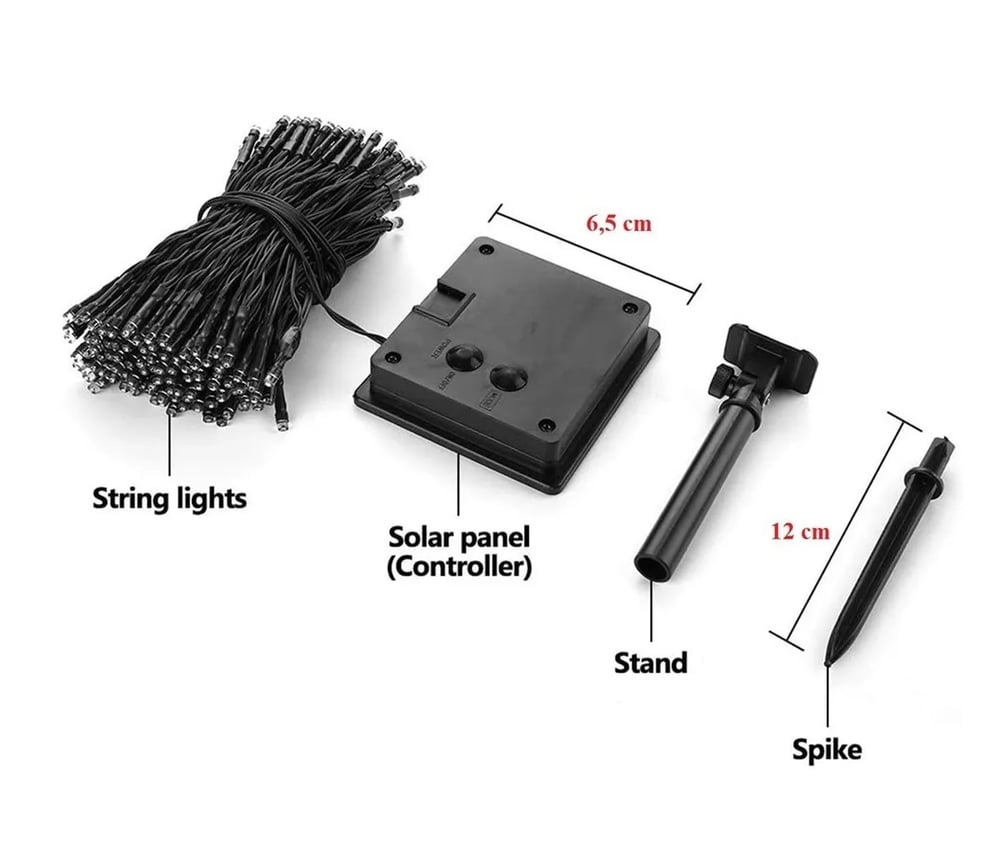 Foto 3 pulgar | Luces Navideñas Solares Led de 10 M Impermeables 8 Modos - Venta Internacional