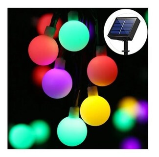 Foto 3 | Guirnaldas Solares con Esferas Led Multicolores de 6 M de Largo - Venta Internacional