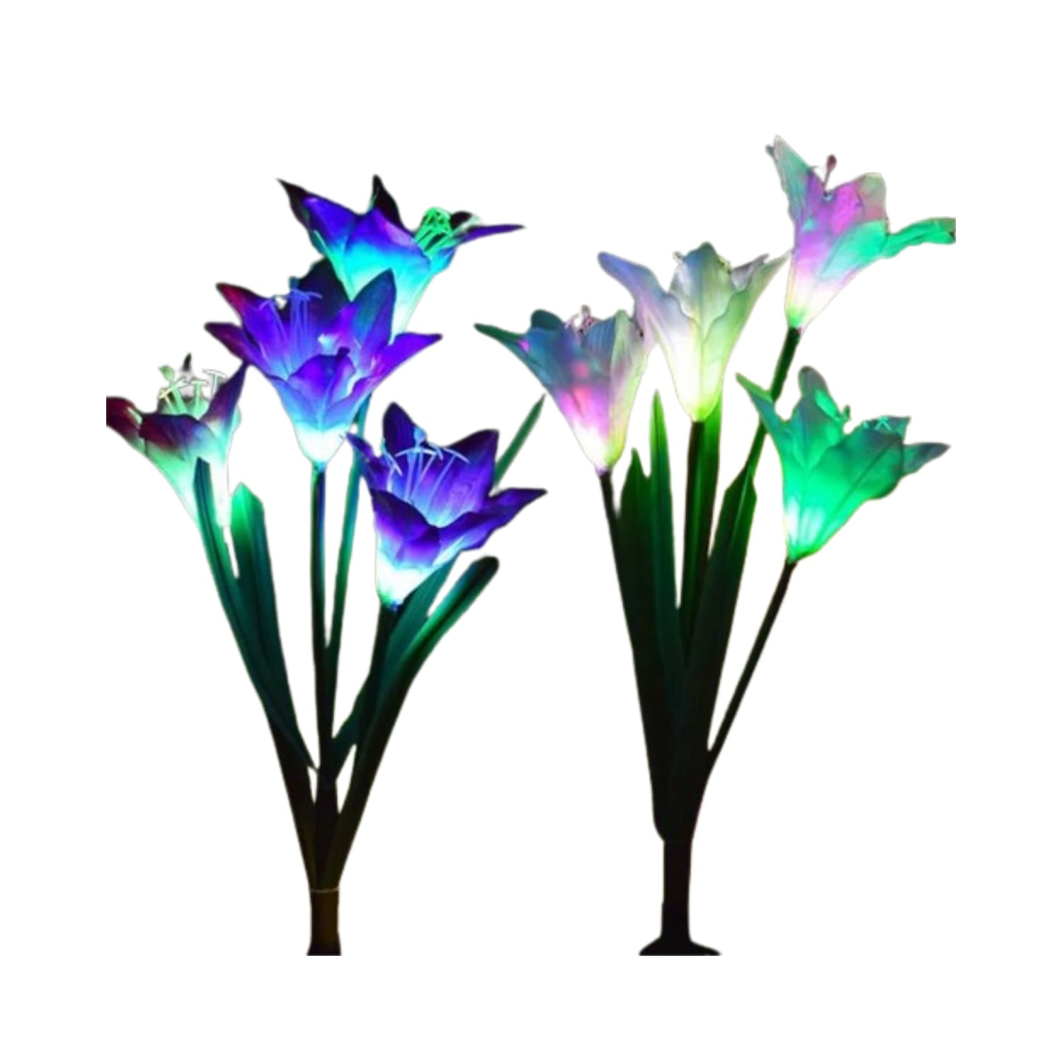 Luces Solares de Flores Lirios Impermeables para Embellecer tu Jardín $739