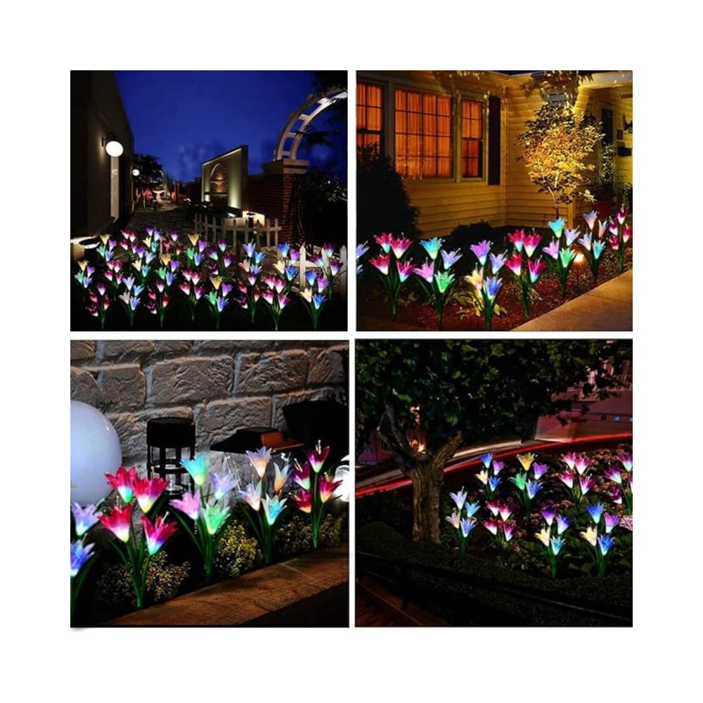 Foto 4 pulgar | Luces Solares de Flores Lirios Impermeables para Embellecer tu Jardín