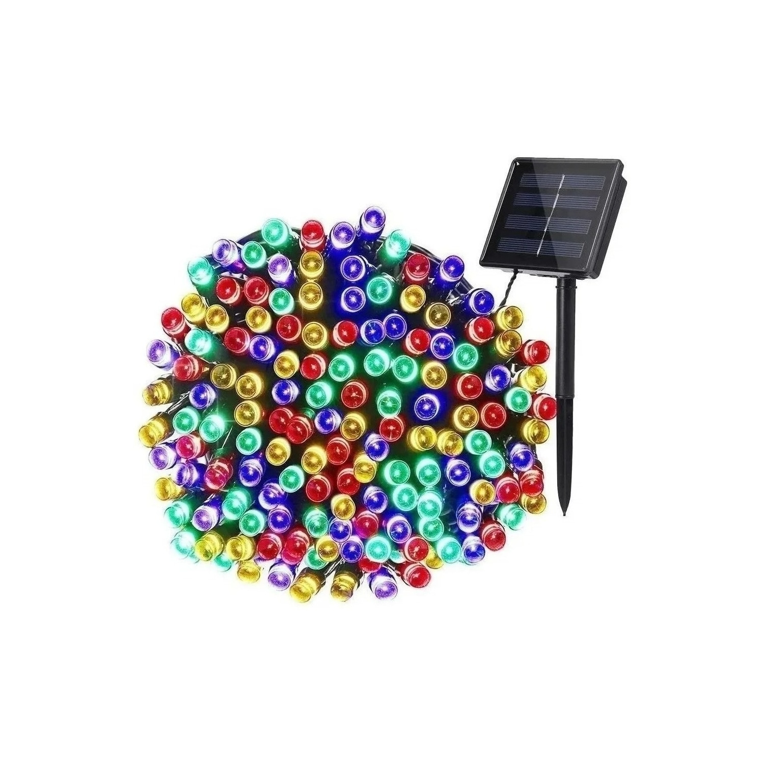 Guirnalda Solar de Luces Navideñas 10 Metros 100 Led Paquete de 2 Unidades - Venta Internacional $687