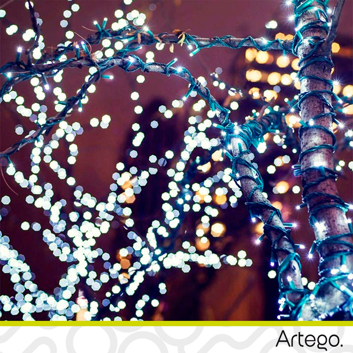 Foto 7 | Luces De Navidad Serie 300 Led Cluster Alta Densidad Luz Blanca Cable Verde Para Uso Interior Exterior  8 Modos De Uso