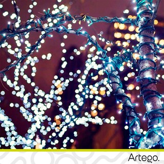 Foto 7 | Luces De Navidad Serie 300 Led Cluster Alta Densidad Luz Blanca Cable Verde Para Uso Interior Exterior 8 Modos De Uso
