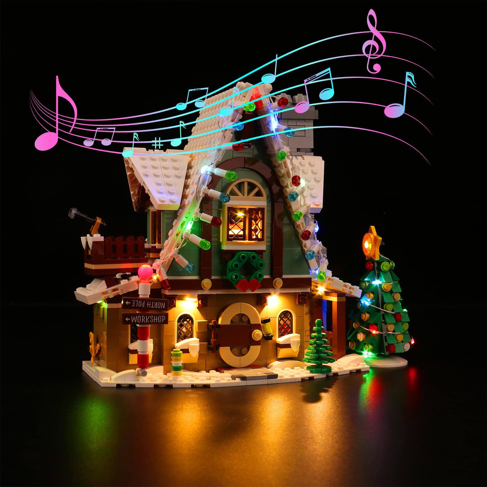 Luz Led Para Lego Elf Club House Brickbling Sound - Venta Internacional. $1,331