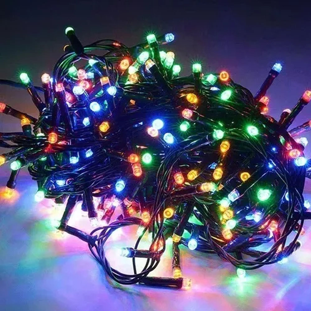 Foto 3 pulgar | Serie De Luces Navideñas Led 300 Focos Luz Multicolor Brillante