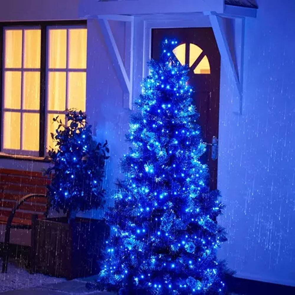 Foto 5 | Serie De Luces Navideñas Led 50 Focos Luz Azul Brillante