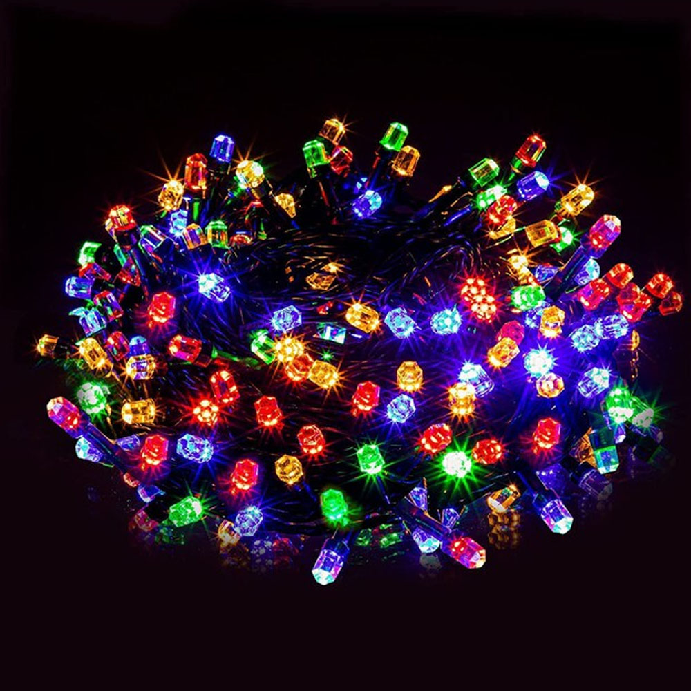 Foto 3 pulgar | Serie De Luces Navideñas Led 300 Focos Diamante Luz Multicolor Brillante