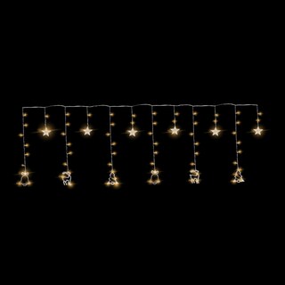Foto 4 | Serie Navideña Cascada De Figuras Navideñas Luces Led Luz Cálida 3.5 Metros 8 Funciones