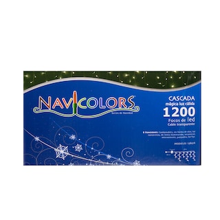 Foto 3 | Serie Cascada Navideña 1200 Luces Led Luz Cálida 24 Metros 8 Funciones