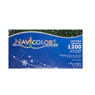 Foto 3 | Serie Cascada Navideña 1200 Luces Led Luz Blanca 24 Metros 8 Funciones