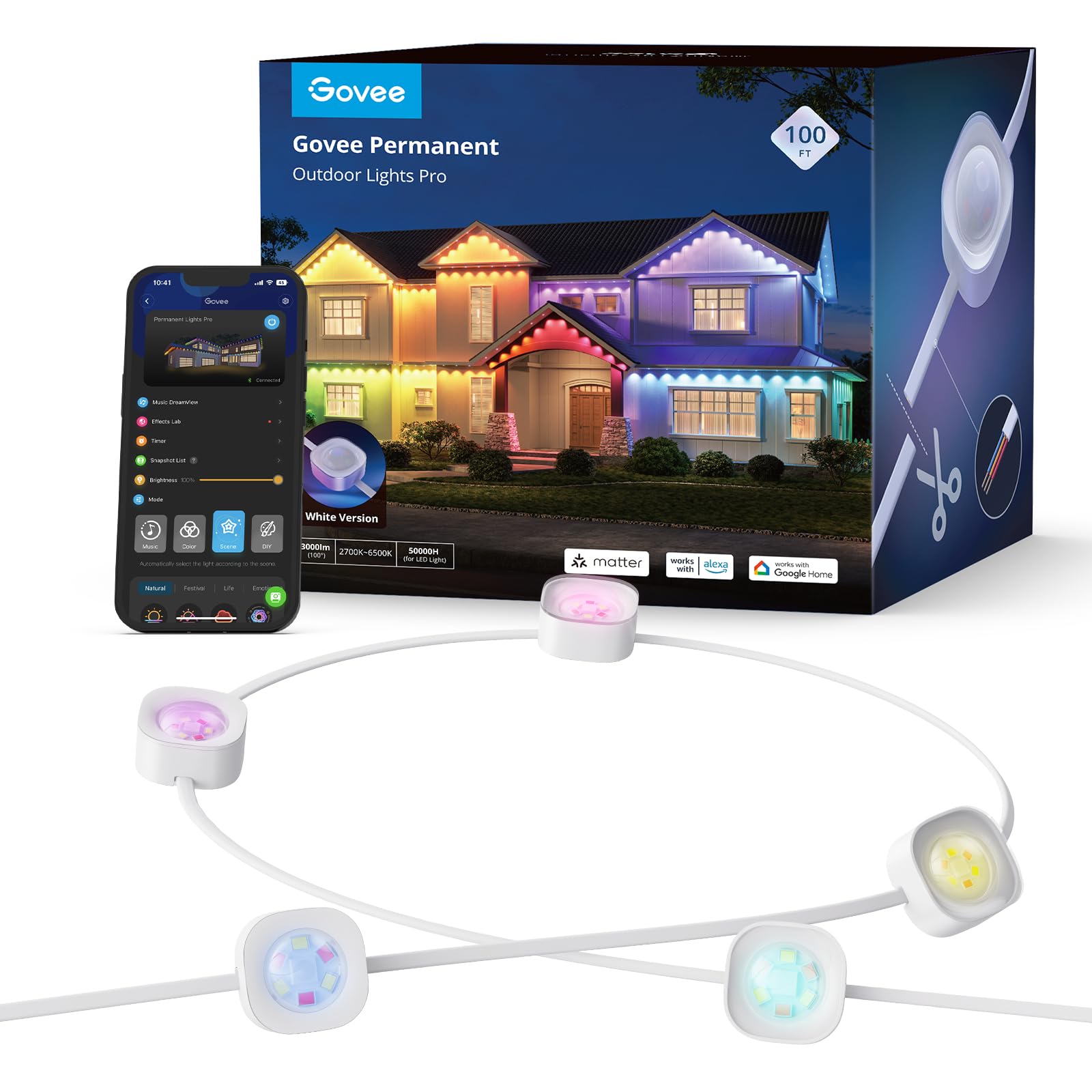 Foto 1 | Luces Exteriores Govee Permanent Pro De 100 Pies Con 60 Led Rgbic - Venta Internacional.