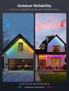 Foto 6 | Luces Exteriores Govee Permanent De 100 Pies Con 60 Led Rgbic Negras - Venta Internacional.