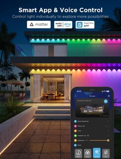 Foto 7 | Luces Exteriores Govee Permanent De 100 Pies Con 60 Led Rgbic Negras - Venta Internacional.