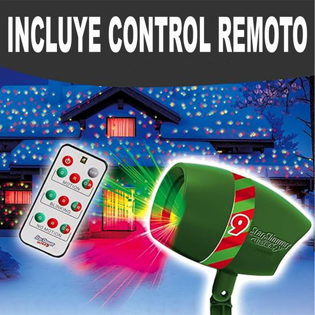 Foto 3 pulgar | Proyector De Luces Led Navideñas Con 9 Patrones Y/o Efectos Incluye Estaca Y Base Para Interior O Exterior