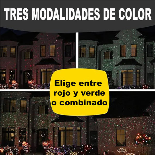 Foto 8 pulgar | Proyector De Luces Led Navideñas Con 9 Patrones Y/o Efectos Incluye Estaca Y Base Para Interior O Exterior