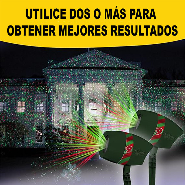 Foto 9 pulgar | Proyector De Luces Led Navideñas Con 9 Patrones Y/o Efectos Incluye Estaca Y Base Para Interior O Exterior