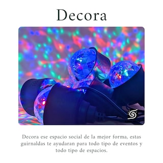 Foto 4 | Guirnalda Luces Led Rgb Decorativa Diamante Blanco, Luz Cálida Y Multicolor, Apta Para Uso En Jardín, Interior