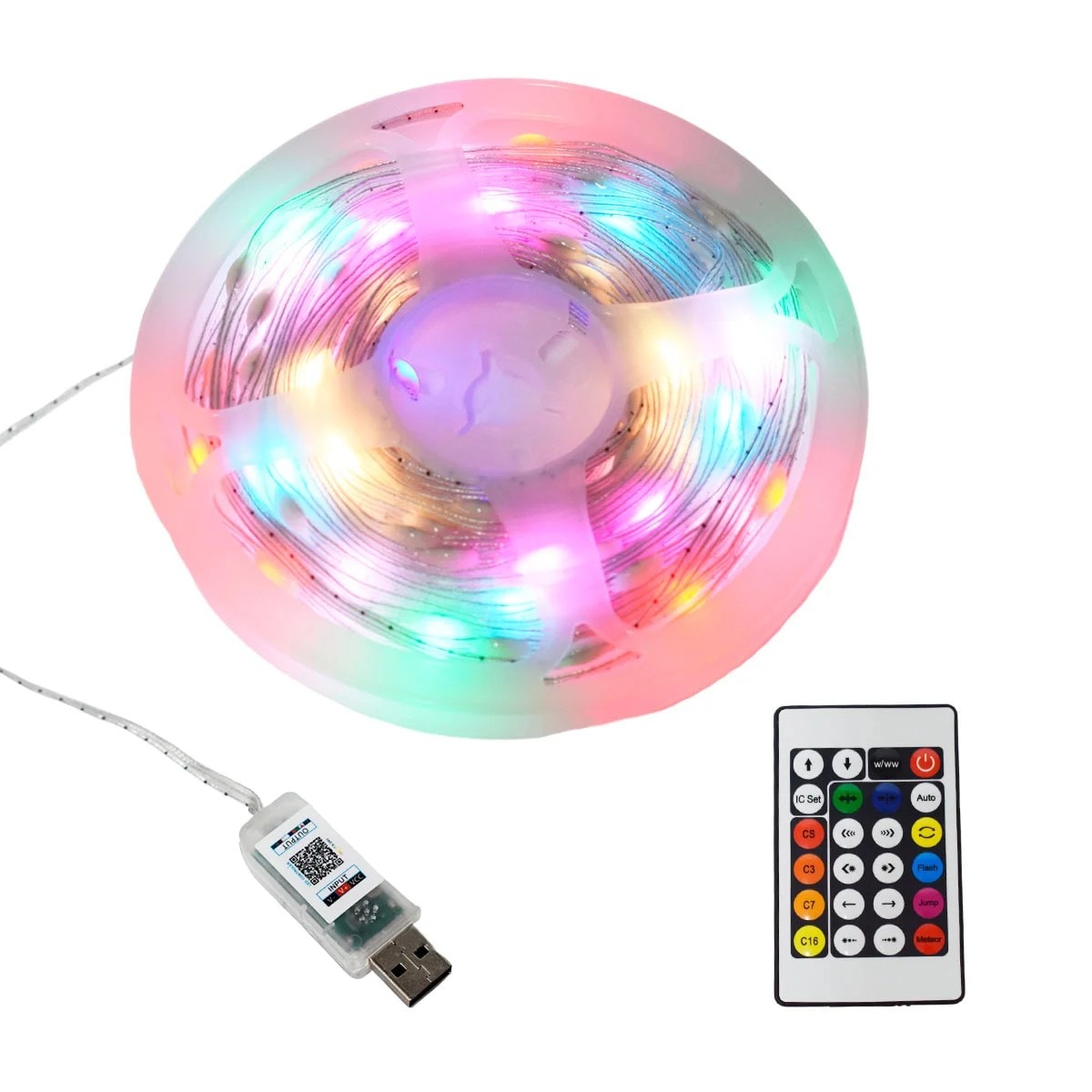 Tira Led De 5m RGB-USB Con Bluetooth Impermeable- Control Por Aplicación-Para Decoración Navideña. $299