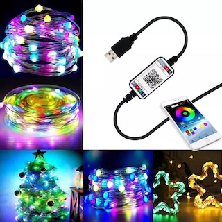Foto 2 | Tira Led De 5m RGB-USB Con Bluetooth Impermeable- Control Por Aplicación-Para Decoración Navideña.