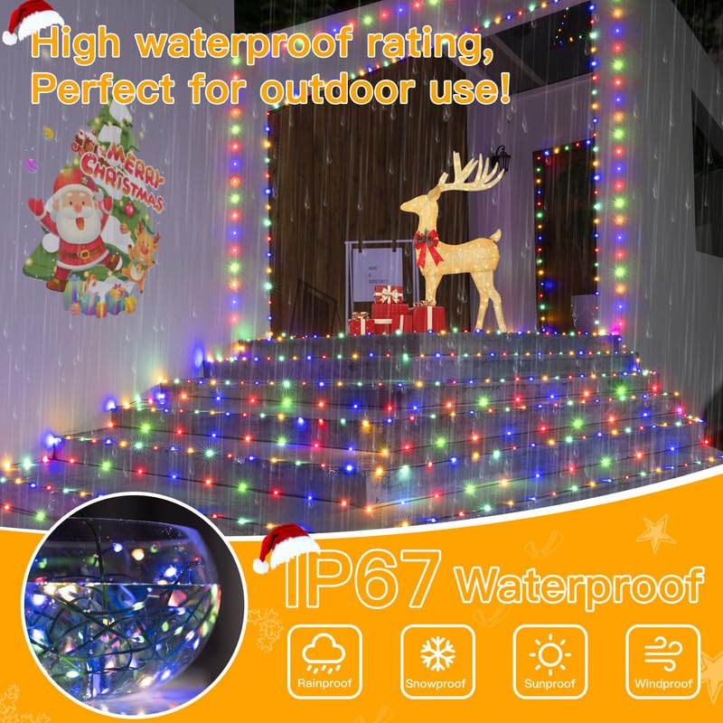 Foto 5 pulgar | Luces Navideñas Ollny 1000 Led, 100 M, Ip67, Impermeables Con Mando A Distancia - Venta Internacional.