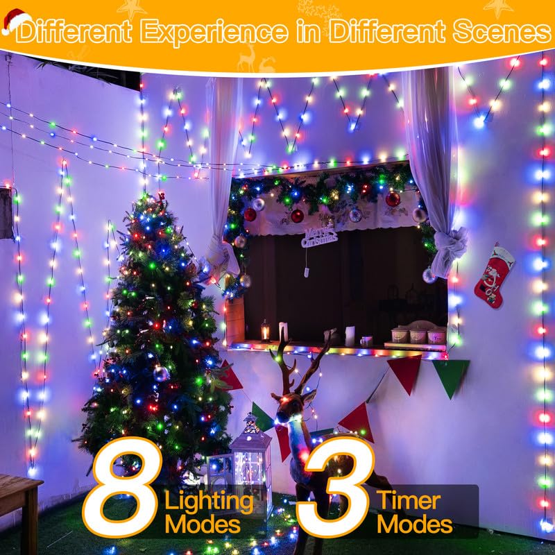 Foto 6 pulgar | Luces Navideñas Ollny 1000 Led, 100 M, Ip67, Impermeables Con Mando A Distancia - Venta Internacional.