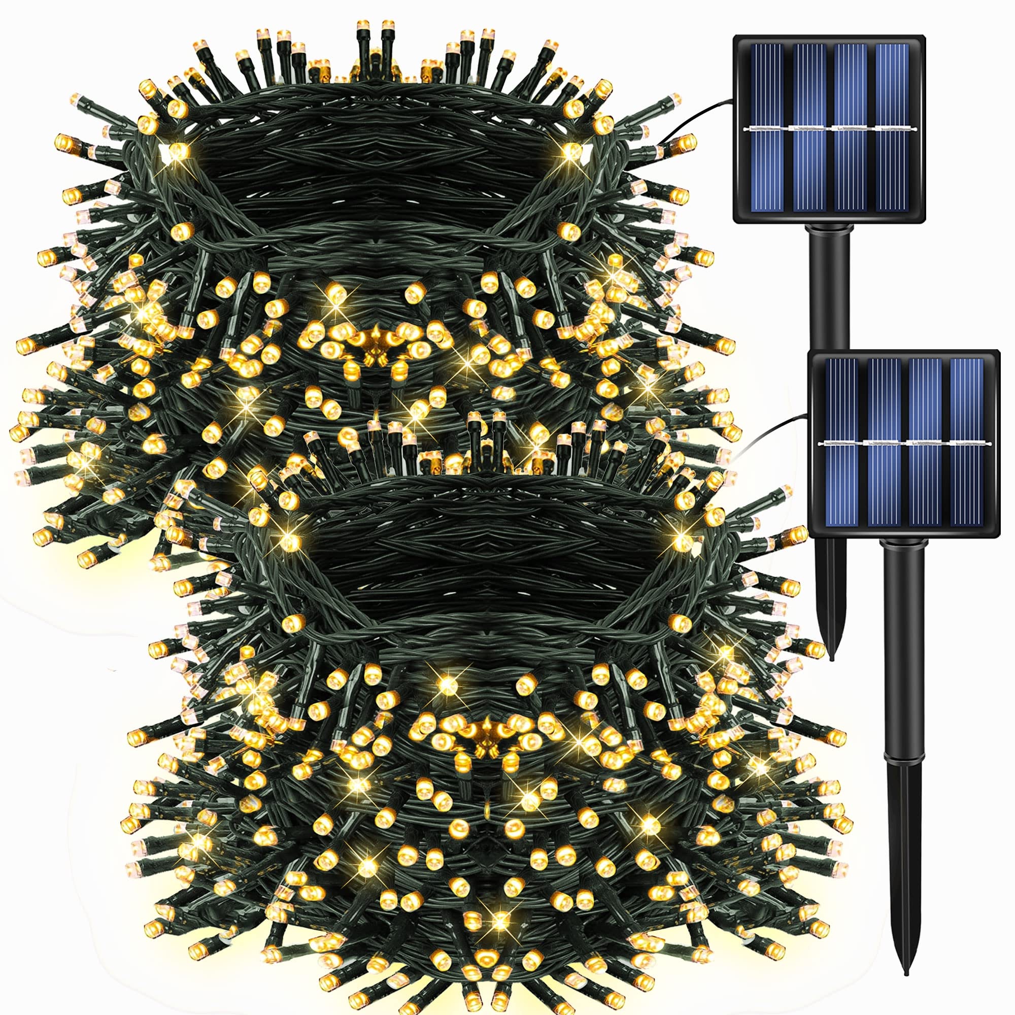 Cadena De Luces Solares Navideñas Para Exteriores, Deslumbrante, 400 Led - Venta Internacional. $995