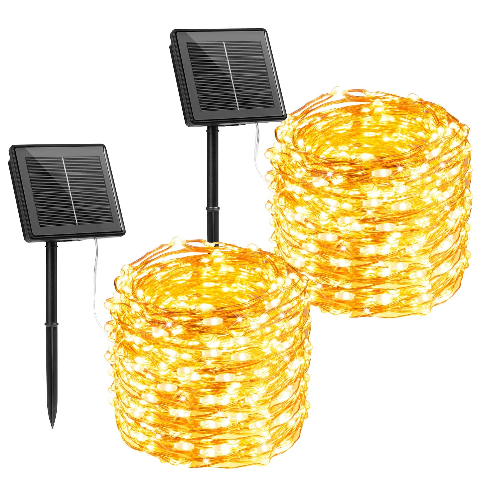 Guirnalda De Luces Solares Brightown, 66 Pies, 200 Led, 8 Modos, Paquete De 2 - Venta Internacional. $713