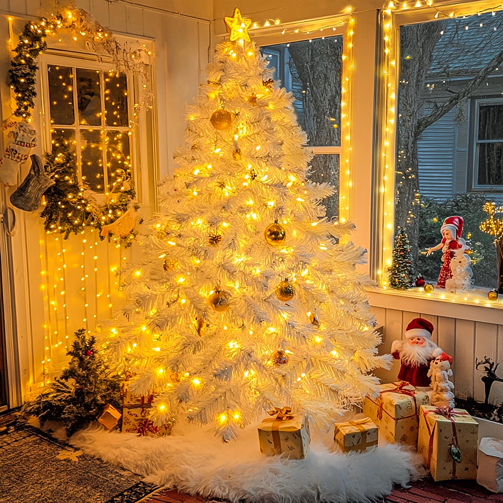 Foto 4 | Luces Navideñas Jmexsuss 200 Led, Blanco Cálido, 20 M, Interior/exterior - Venta Internacional.