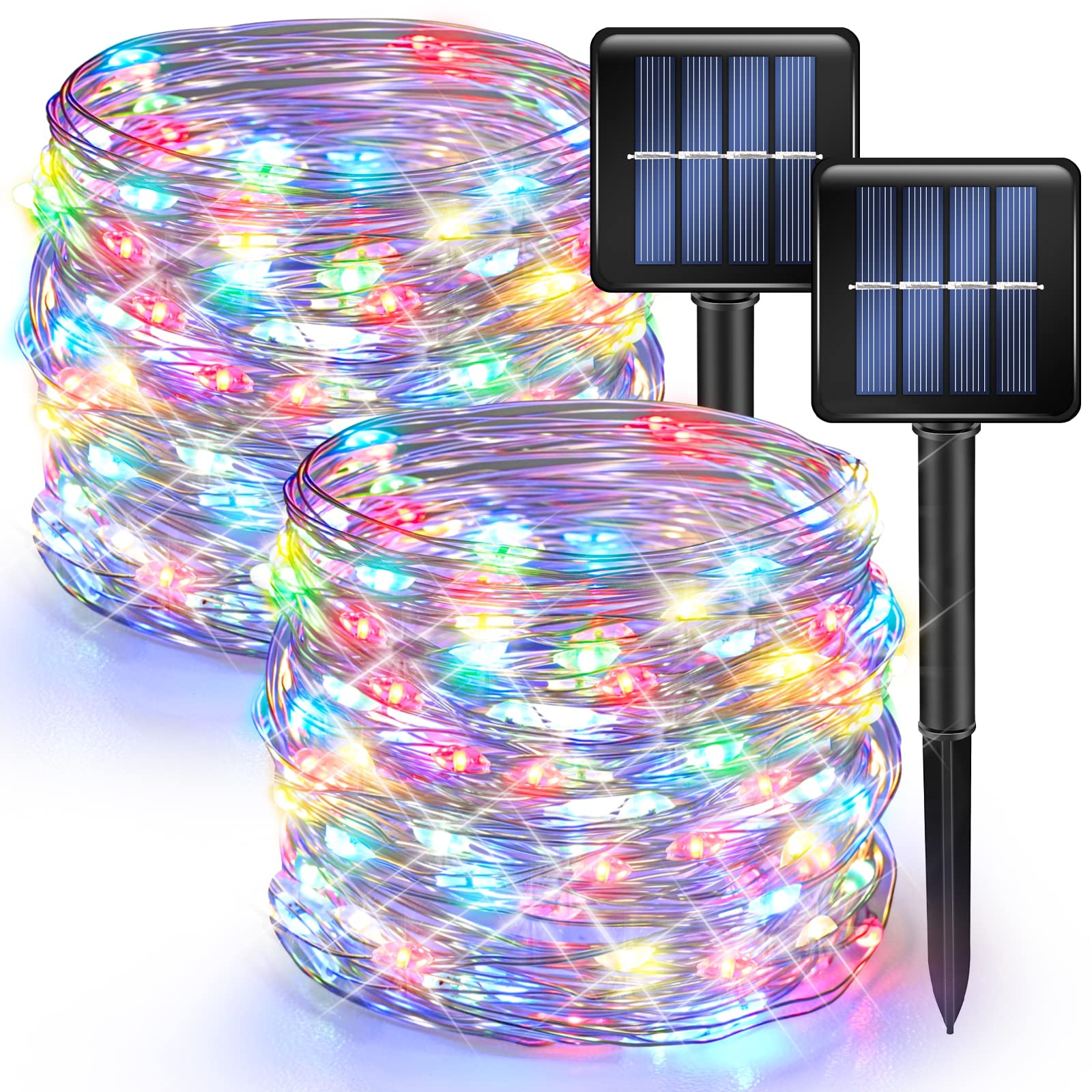 Guirnalda De Luces Solares Dazzle Bright, 240 Led, 24 M, Paquete De 2 - Venta Internacional. $524