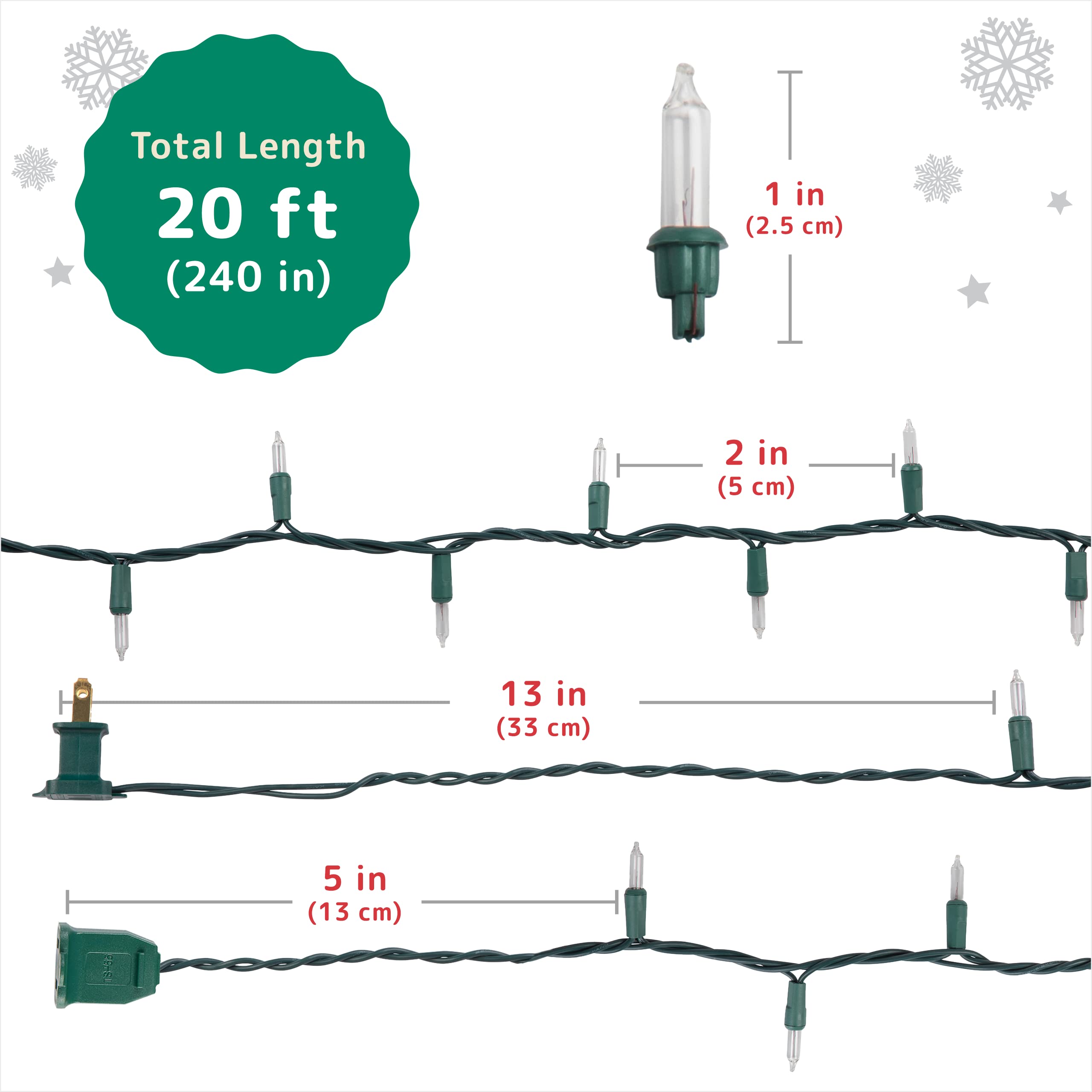 Foto 6 | Luces Navideñas Prextex 100 Transparentes, Blancas Cálidas, 20 Pies, Para Interiores - Venta Internacional.