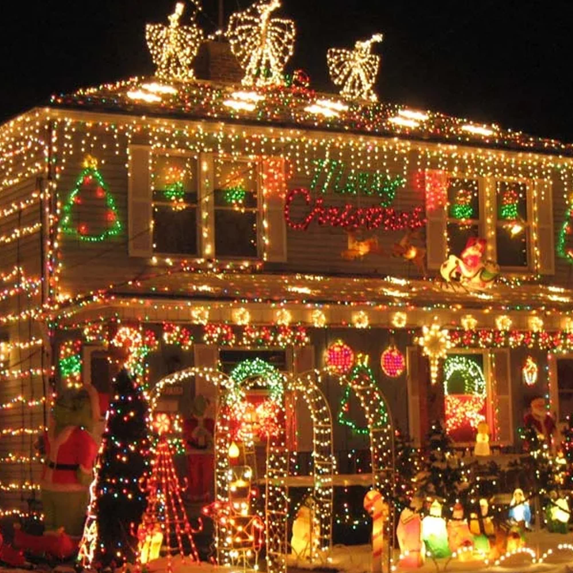 Foto 5 | Luces Navideñas Deslumbrantes De 32 M, 100 Led, Funcionan Con Pilas - Venta Internacional.