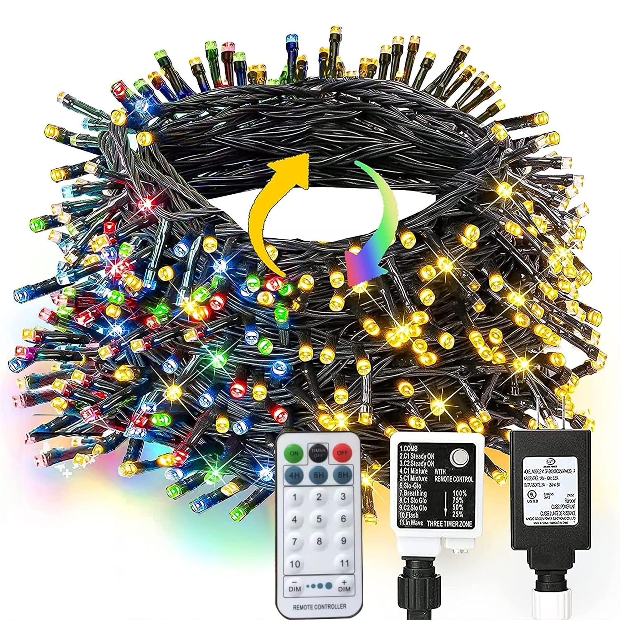 Foto 1 | Luces Navideñas Deslumbrantes, 100 M, 300 Led Que Cambian De Color - Venta Internacional.