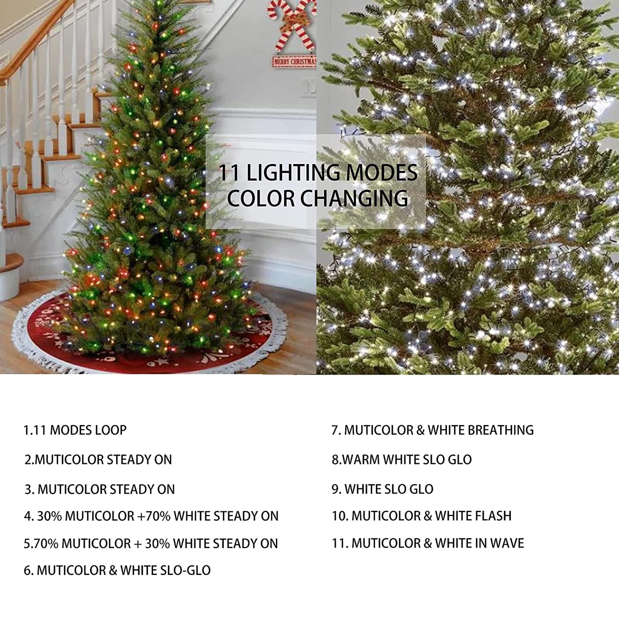 Foto 3 pulgar | Luces Navideñas Deslumbrantes, 100 M, 300 Led Que Cambian De Color - Venta Internacional.