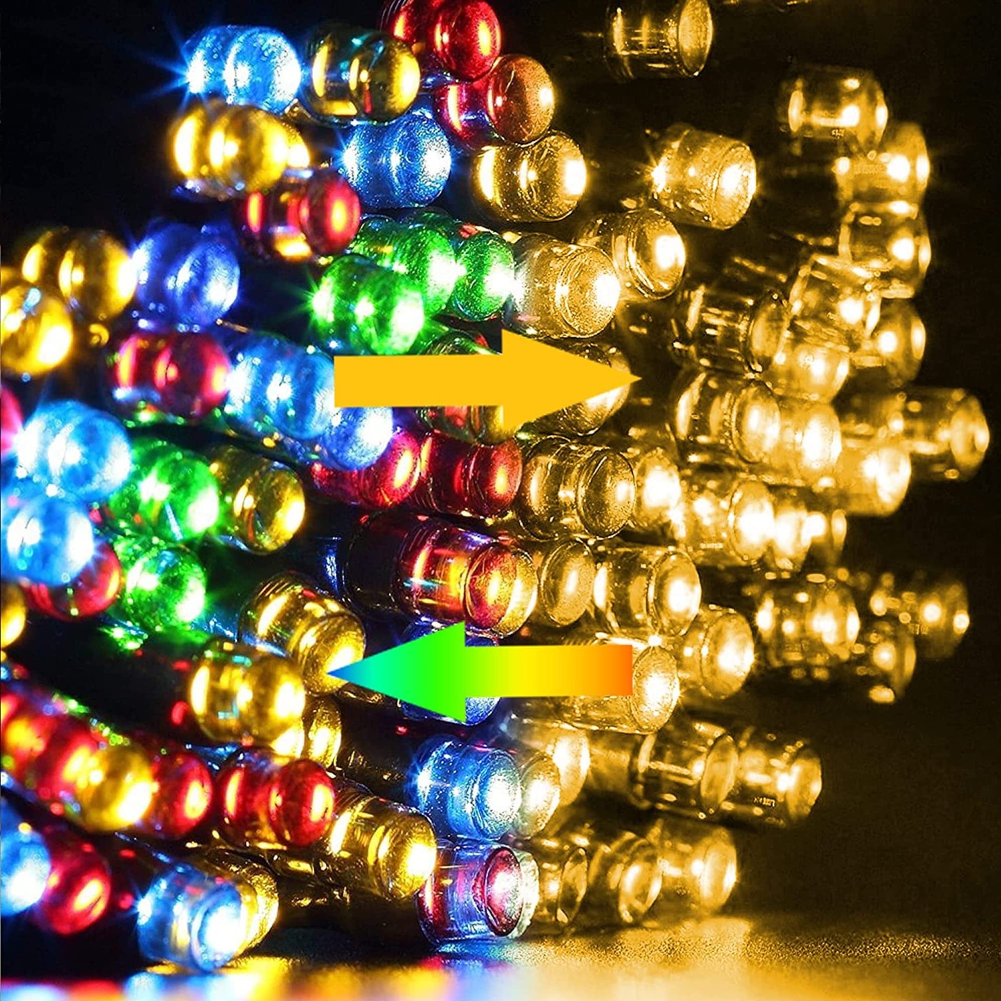Foto 3 | Luces Navideñas Deslumbrantes, 100 M, 300 Led Que Cambian De Color - Venta Internacional.