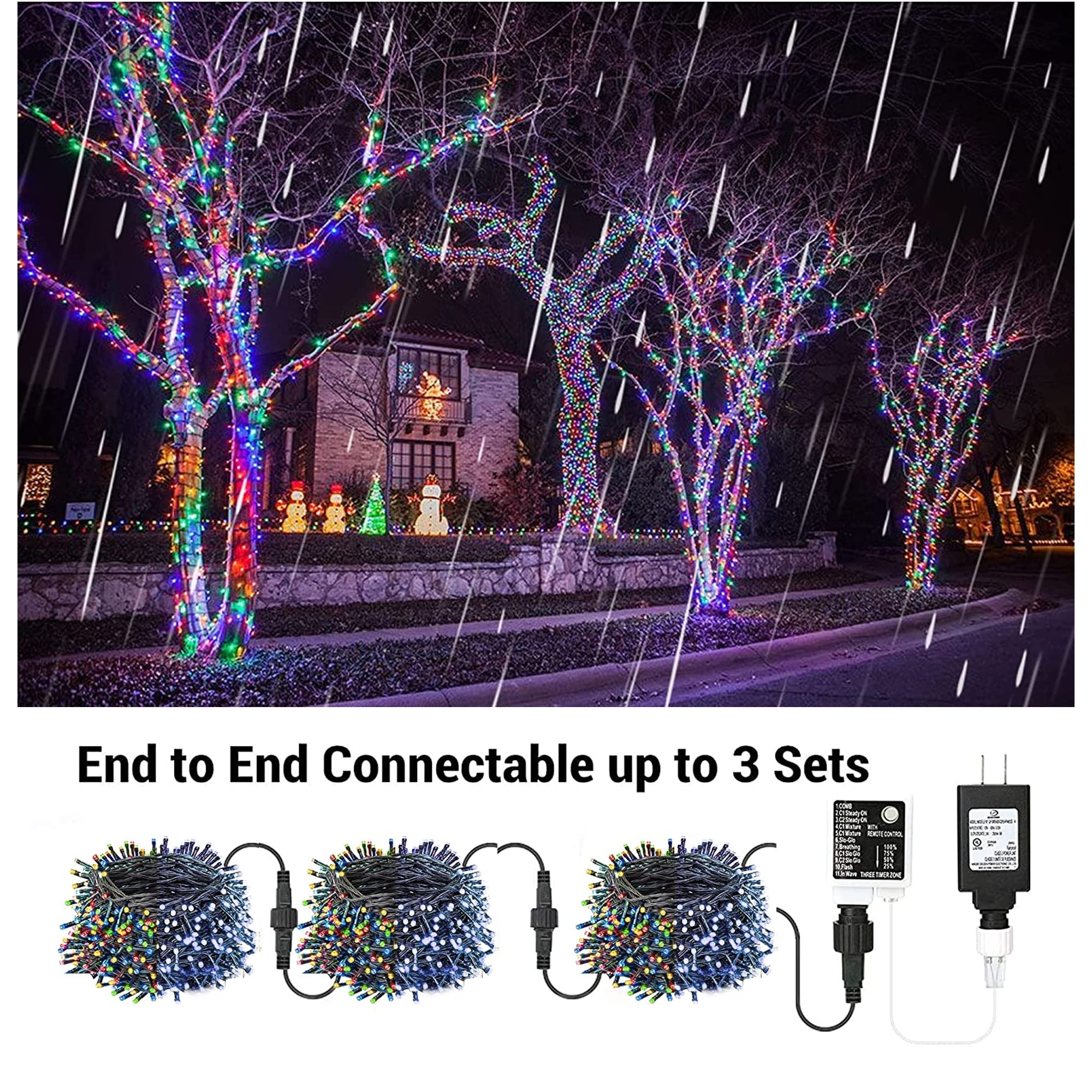 Foto 8 pulgar | Luces Navideñas Deslumbrantes, 100 M, 300 Led Que Cambian De Color - Venta Internacional.