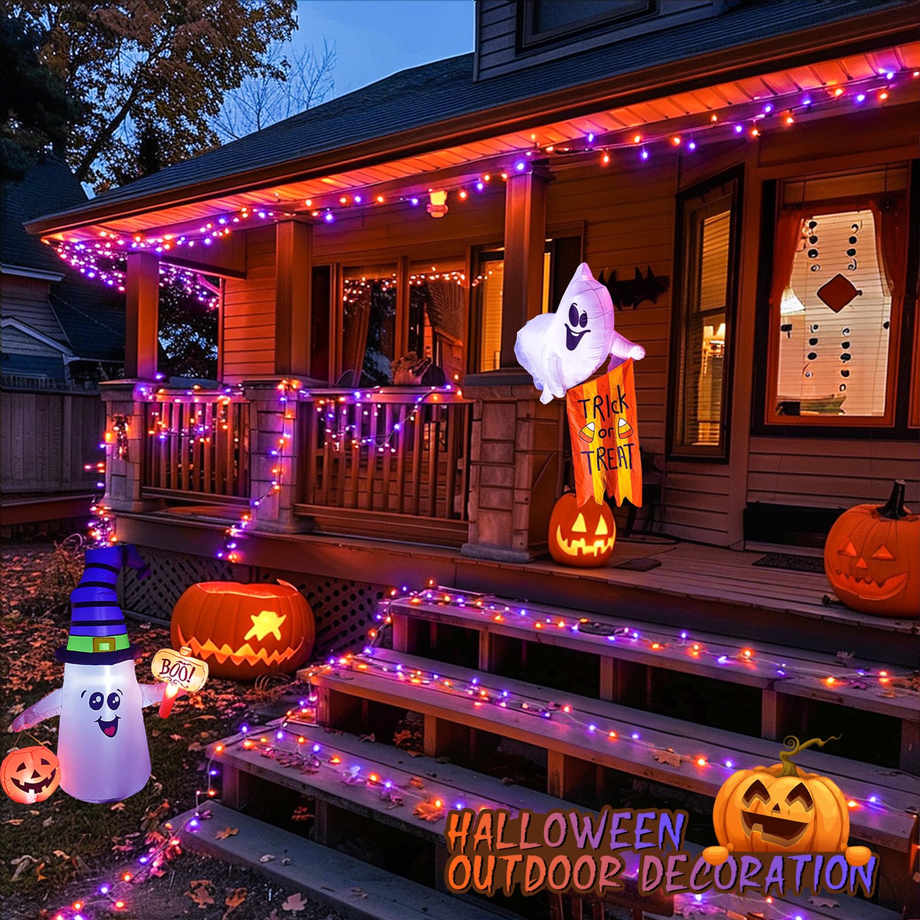 Foto 4 | Cadena De Luces Led Jmexsuss Para Halloween, 168 Pies Y 600 Led, Para Exteriores - Venta Internacional.