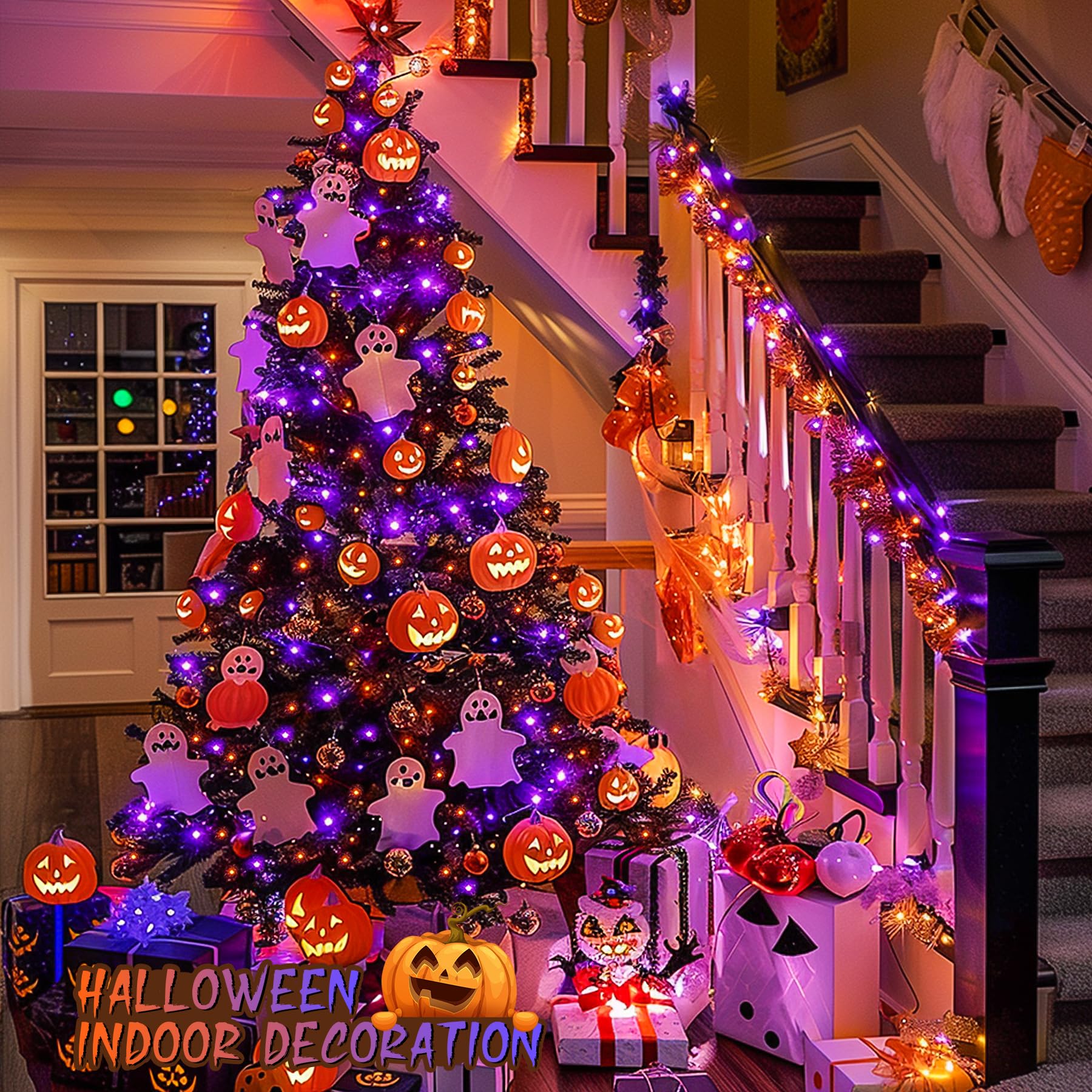 Foto 5 | Cadena De Luces Led Jmexsuss Para Halloween, 168 Pies Y 600 Led, Para Exteriores - Venta Internacional.