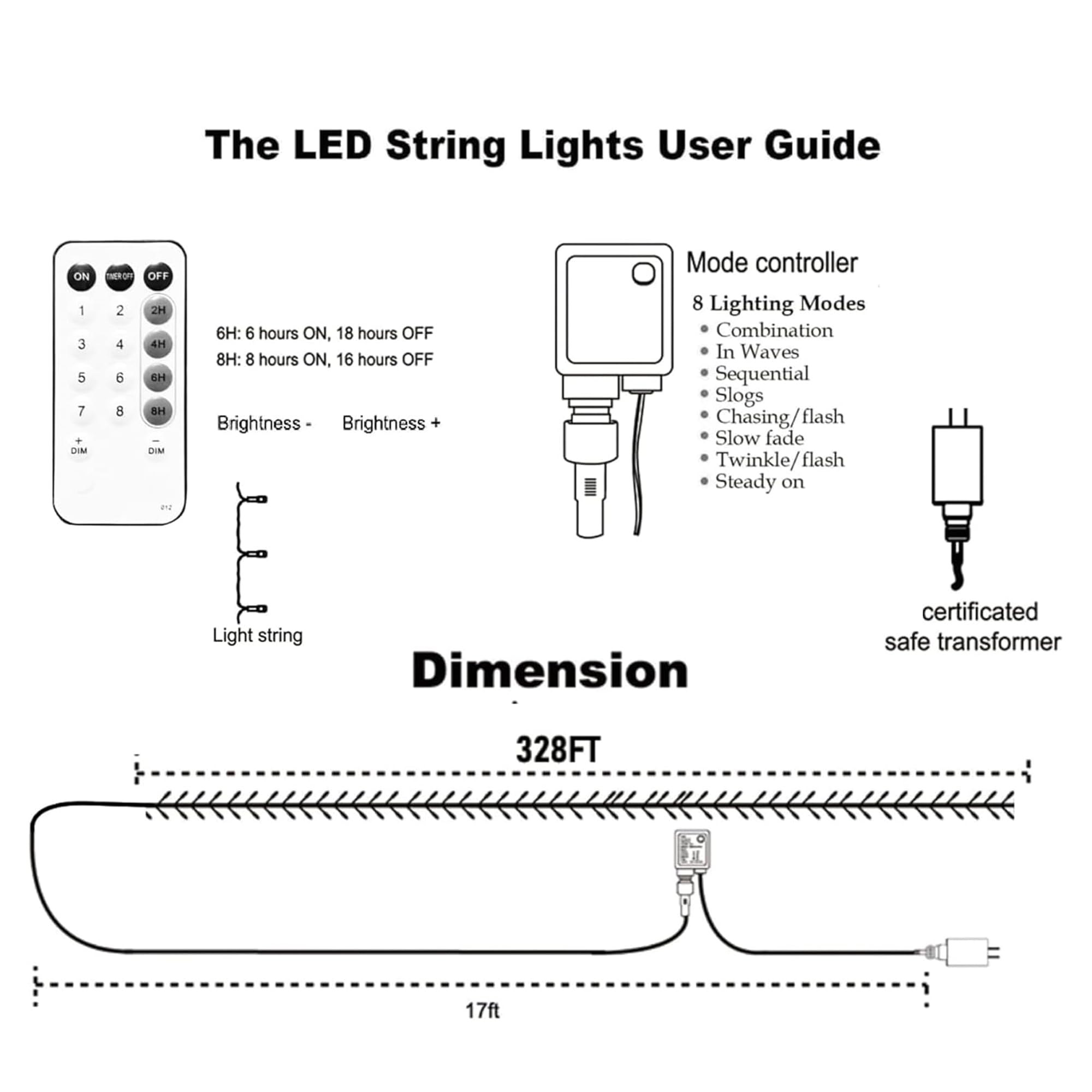 Foto 3 pulgar | Guirnalda De Luces Navideñas Dazzle Bright 1000 Led, 100 M - Venta Internacional.