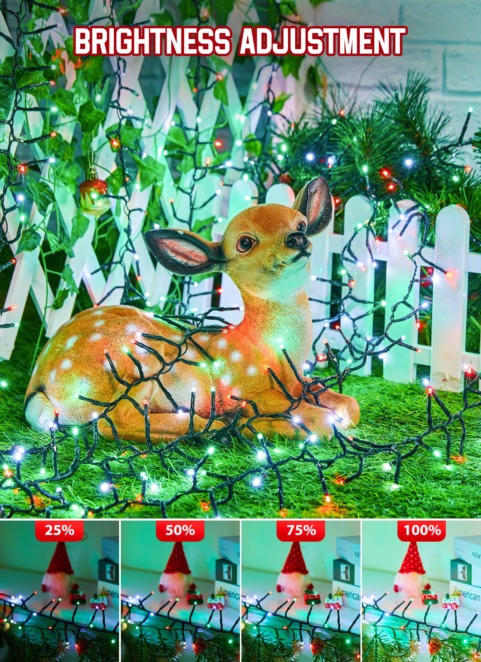 Foto 5 pulgar | Cadena De Luces Led Brightown 1000 De 15 M Para Árbol De Navidad - Venta Internacional.