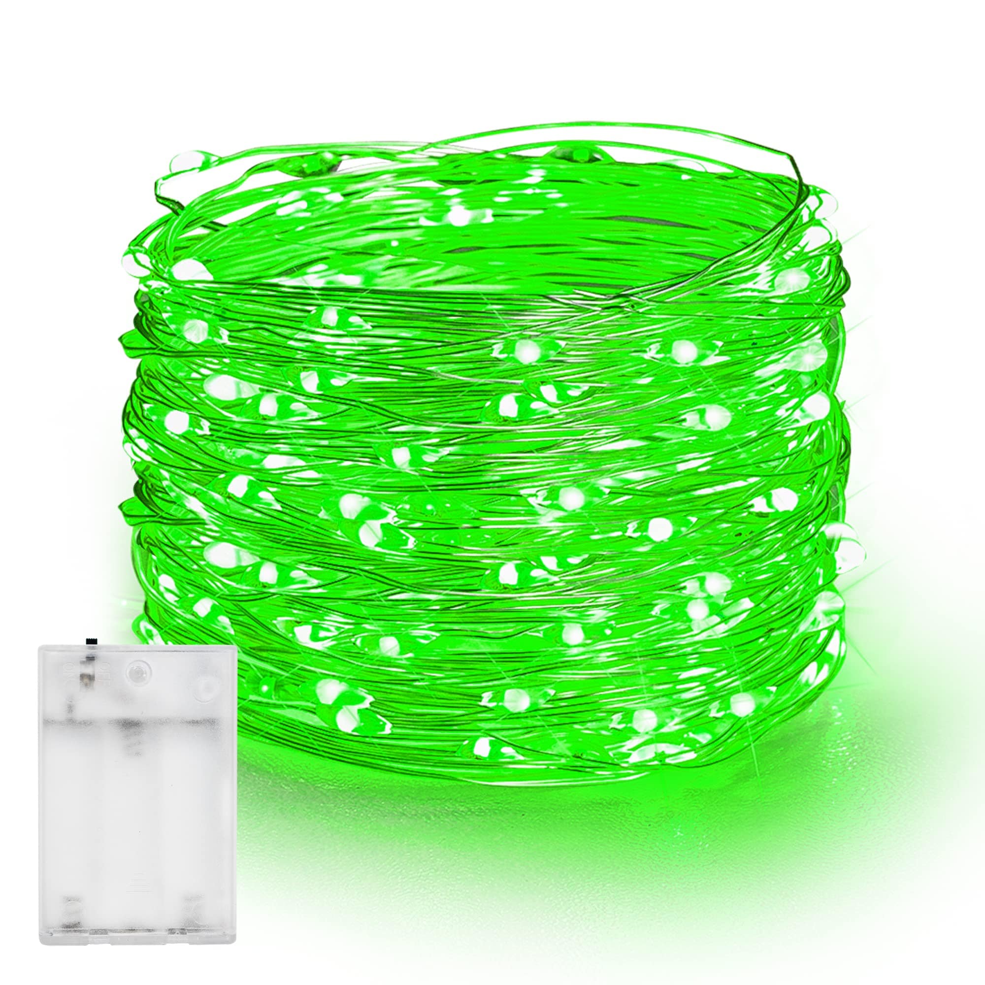 Fairy Lights Dazzle Bright, 20 M, 60 Led, Funciona Con Pilas, Color Verde - Venta Internacional. $501