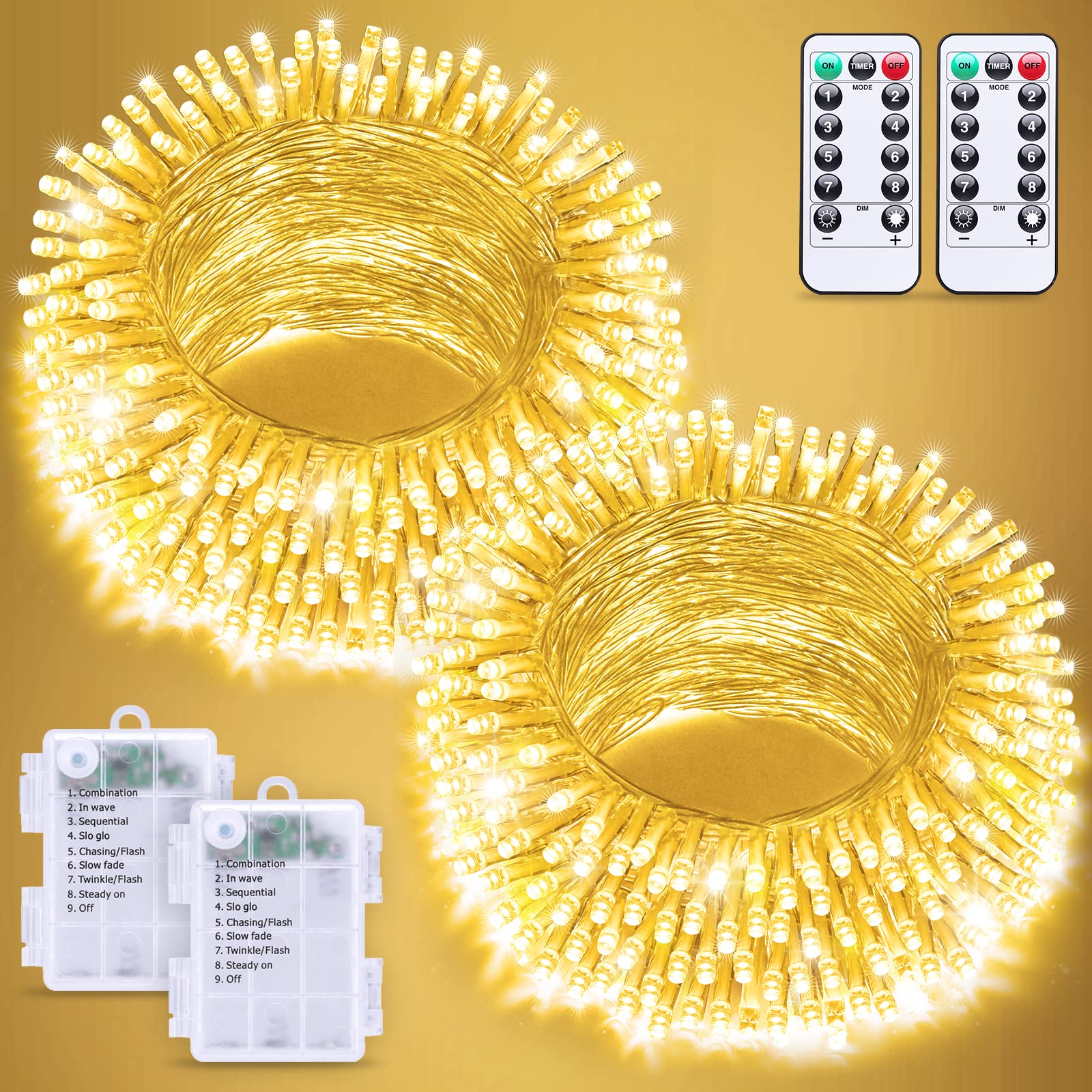 Foto 1 | Luces Navideñas Jmexsuss, Funcionan Con Pilas, 33 Pies, 100 Led - Venta Internacional.