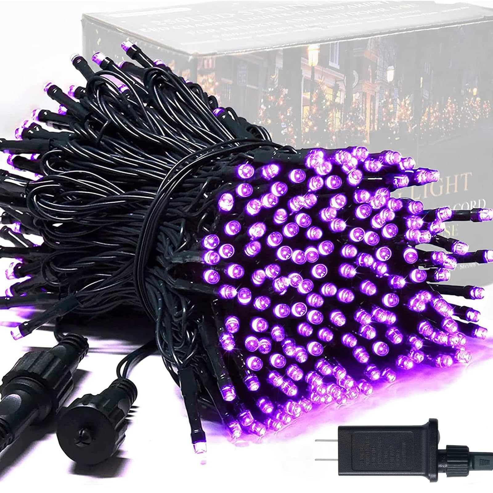 Cadena De Luces Jmexsuss 250 Led Para Halloween, Color Morado, 28 M - Venta Internacional. $1,025