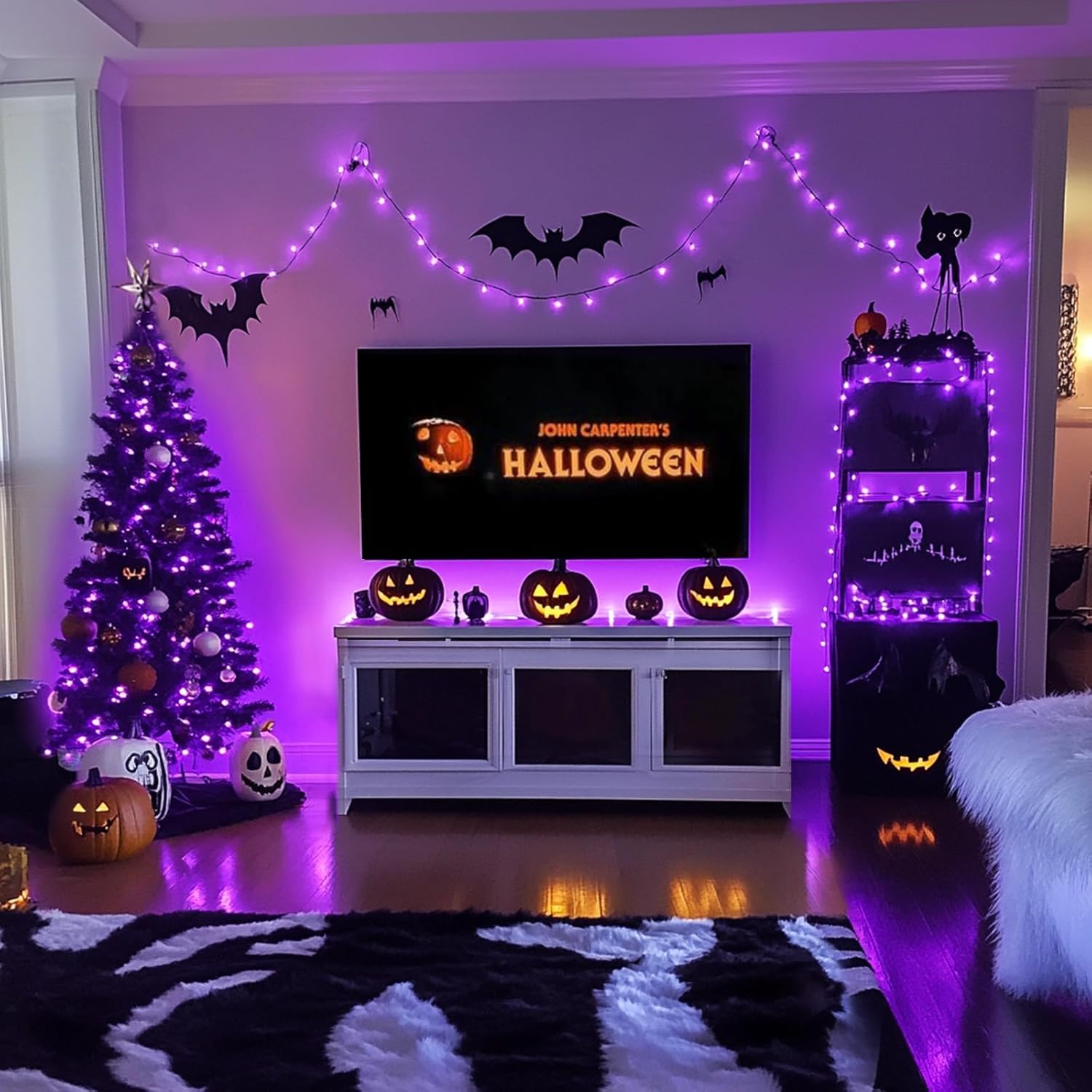 Foto 4 pulgar | Cadena De Luces Jmexsuss 250 Led Para Halloween, Color Morado, 28 M - Venta Internacional.