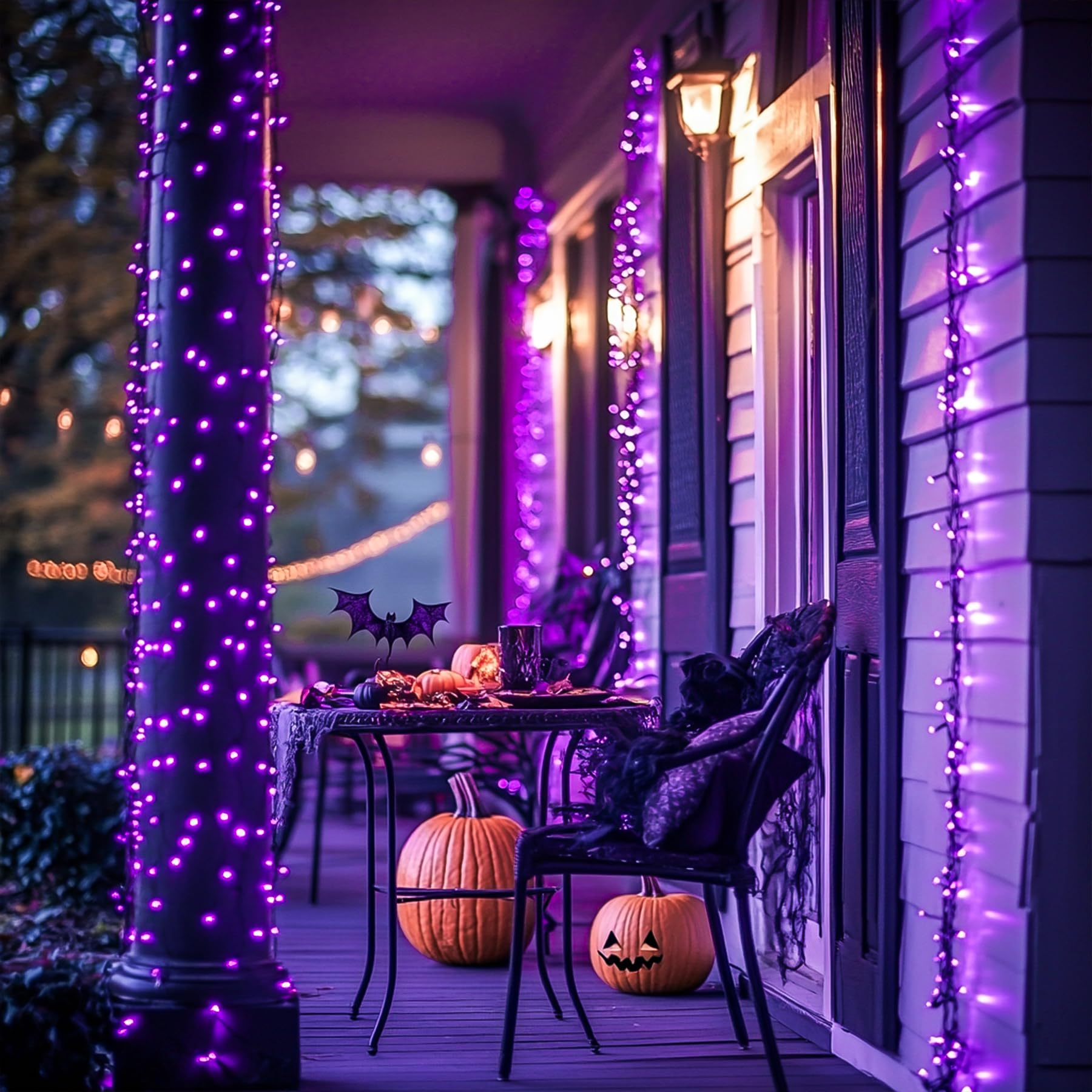 Foto 6 pulgar | Cadena De Luces Jmexsuss 250 Led Para Halloween, Color Morado, 28 M - Venta Internacional.