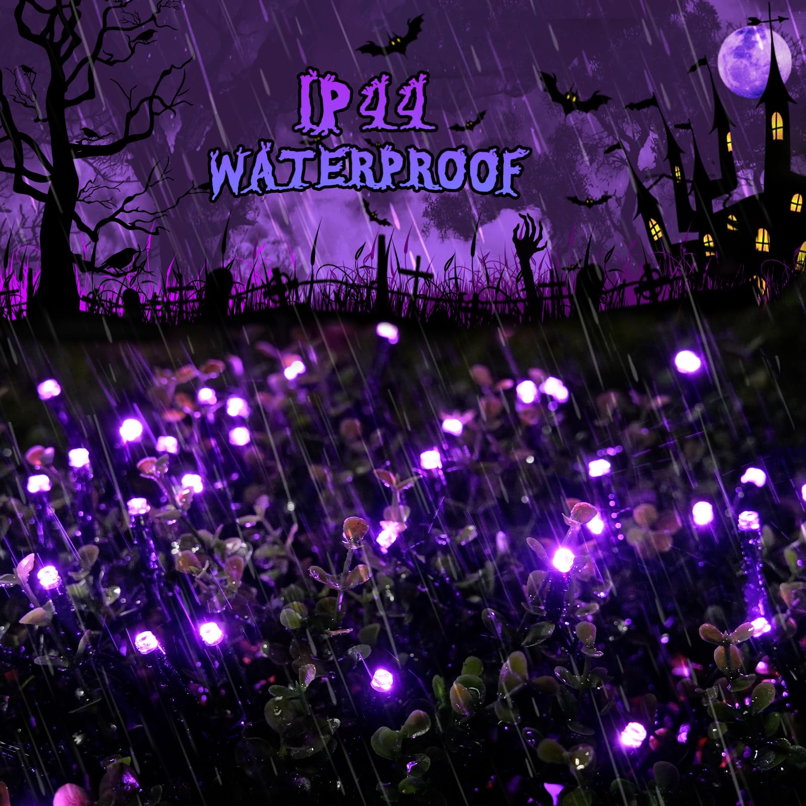 Foto 7 | Cadena De Luces Jmexsuss 250 Led Para Halloween, Color Morado, 28 M - Venta Internacional.