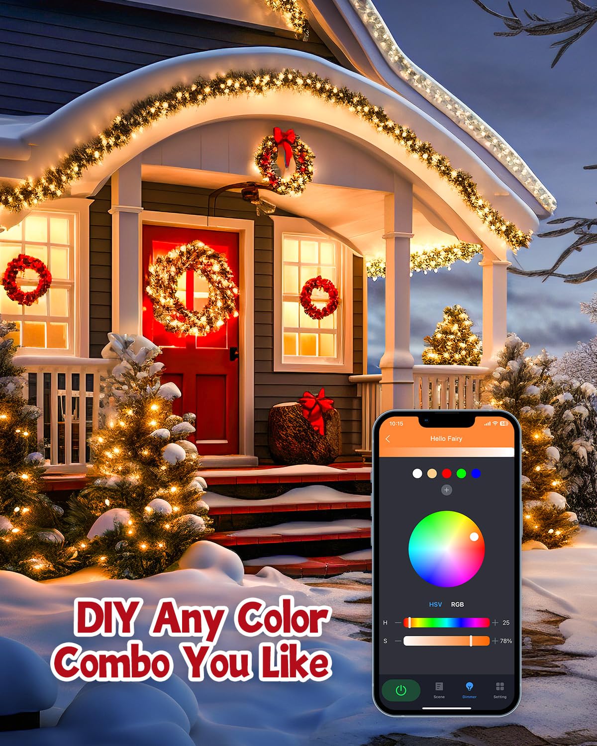 Foto 6 | Luces Navideñas Minetom Que Cambian De Color 800 Led 264m - Venta Internacional.